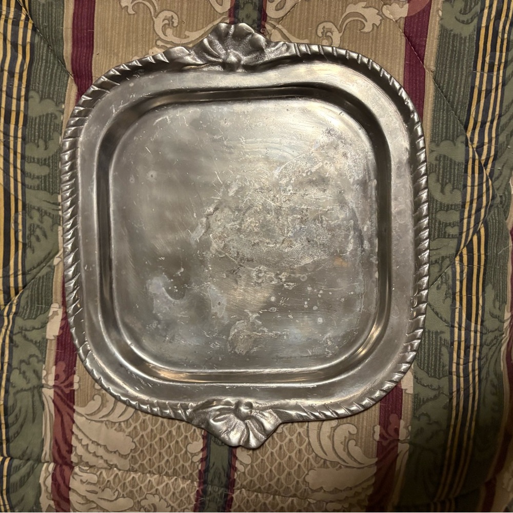 Elegant Silver Square Tray